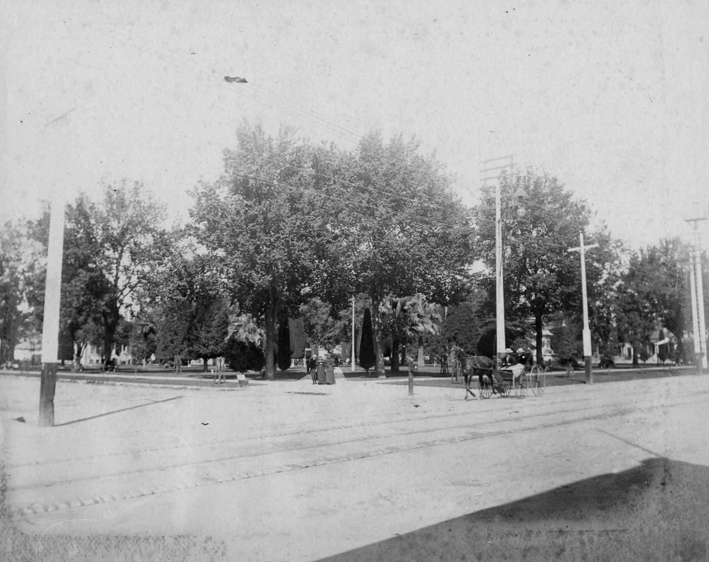 Sacramento, Plaza Park, 1890