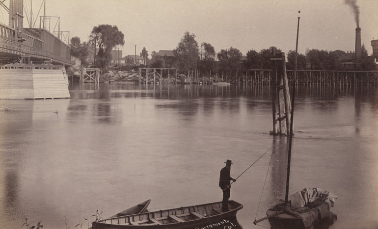 View on Sacramento River at Sacramento, 1895