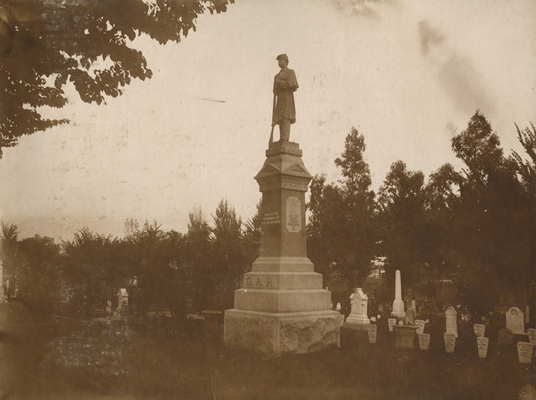 G.A.R. monument, City Cemetery, 1890,