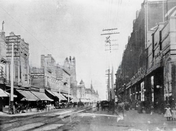 K Street looking east from 6th Street, 1895,
