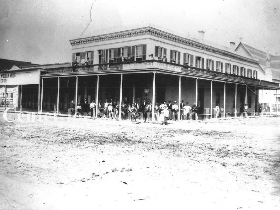Union Restaurant and Capital Woolen Mills, 1890