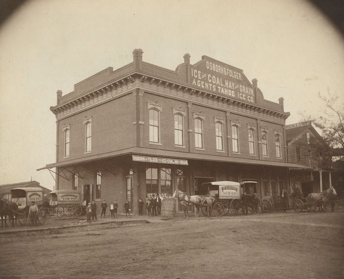Brick building at 501 I Street, Sacramento, 1890