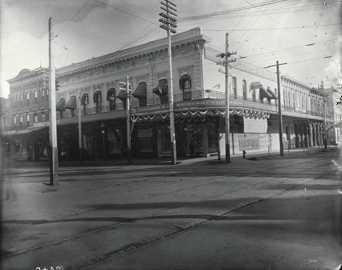 Eagleson & Co.building at 631 J Street, corner of 7th housing, 1896