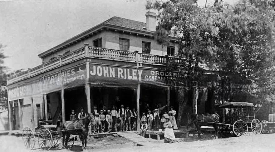 John Riley Groceries. Previously known as Wagner's Grocery, and later as Tru Value Market, 1890