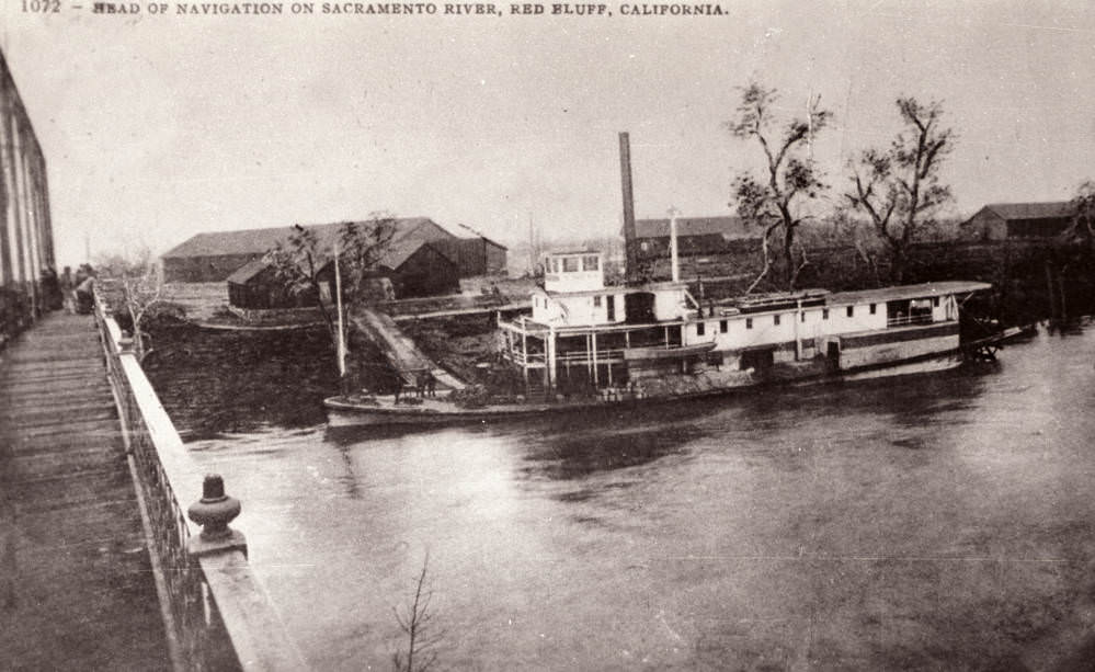 River Boat at Red Bluff Landing, 1890