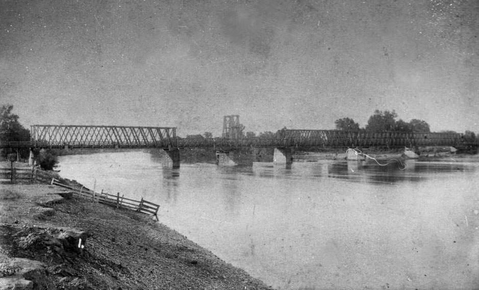Bridge over Sacramento River at Tehama, 1890