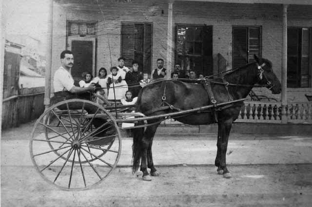 Family Posing on Porch, Sacramento, 1896