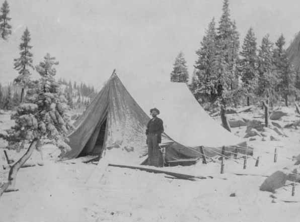 Frank Appleton at Winter Camp, 1890