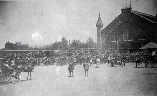 Sacramento Depot during the Pullman Strike of 1894.