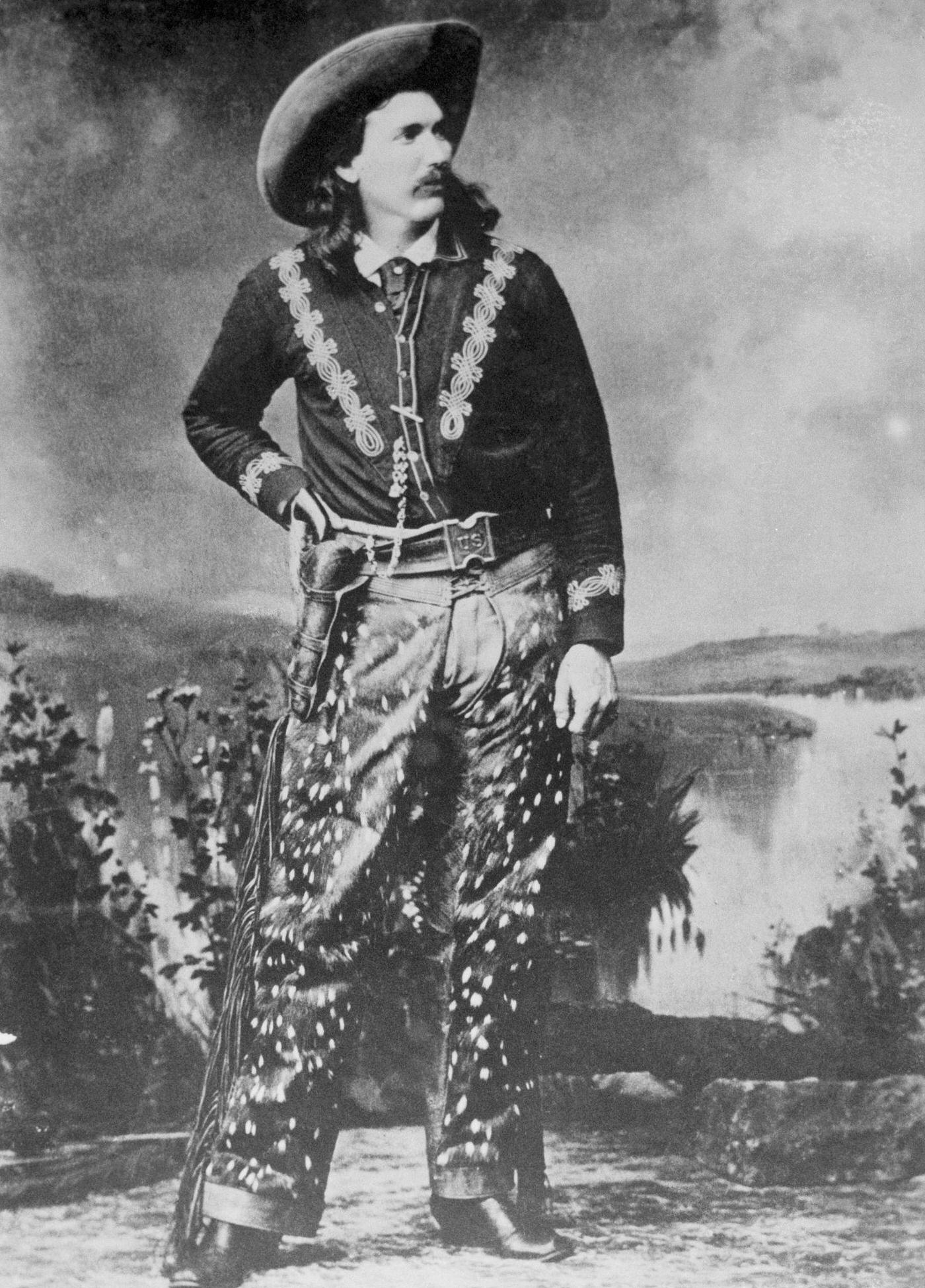 Portrait of Cowboy Buck Taylor, "King of the Cowboys." First cowboy to join the Cody & Carver Wild West Show, in May 1883.