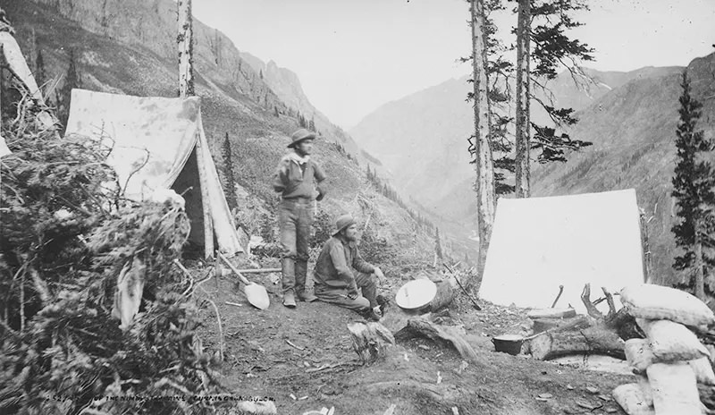 Camp of the miners of the North Star and Mountaineer lodes in San Juan County, Colorado in 1875.