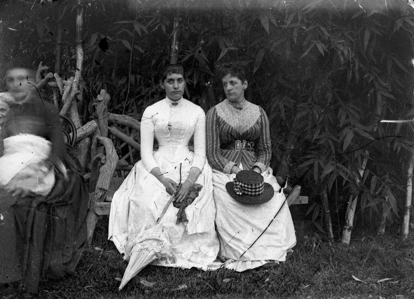 Portrait of two women seated