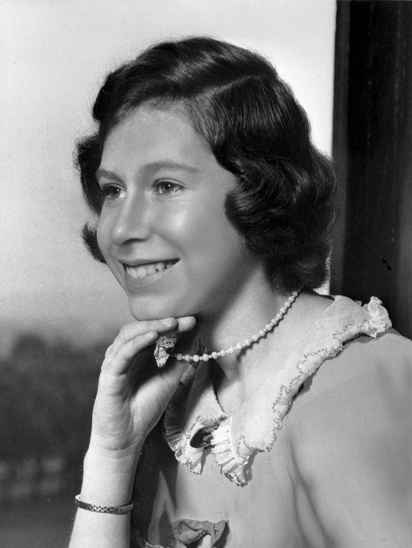 Princess Elizabeth smiling at Windsor Castle, Berkshire, Great Britain, 22nd June 1940.