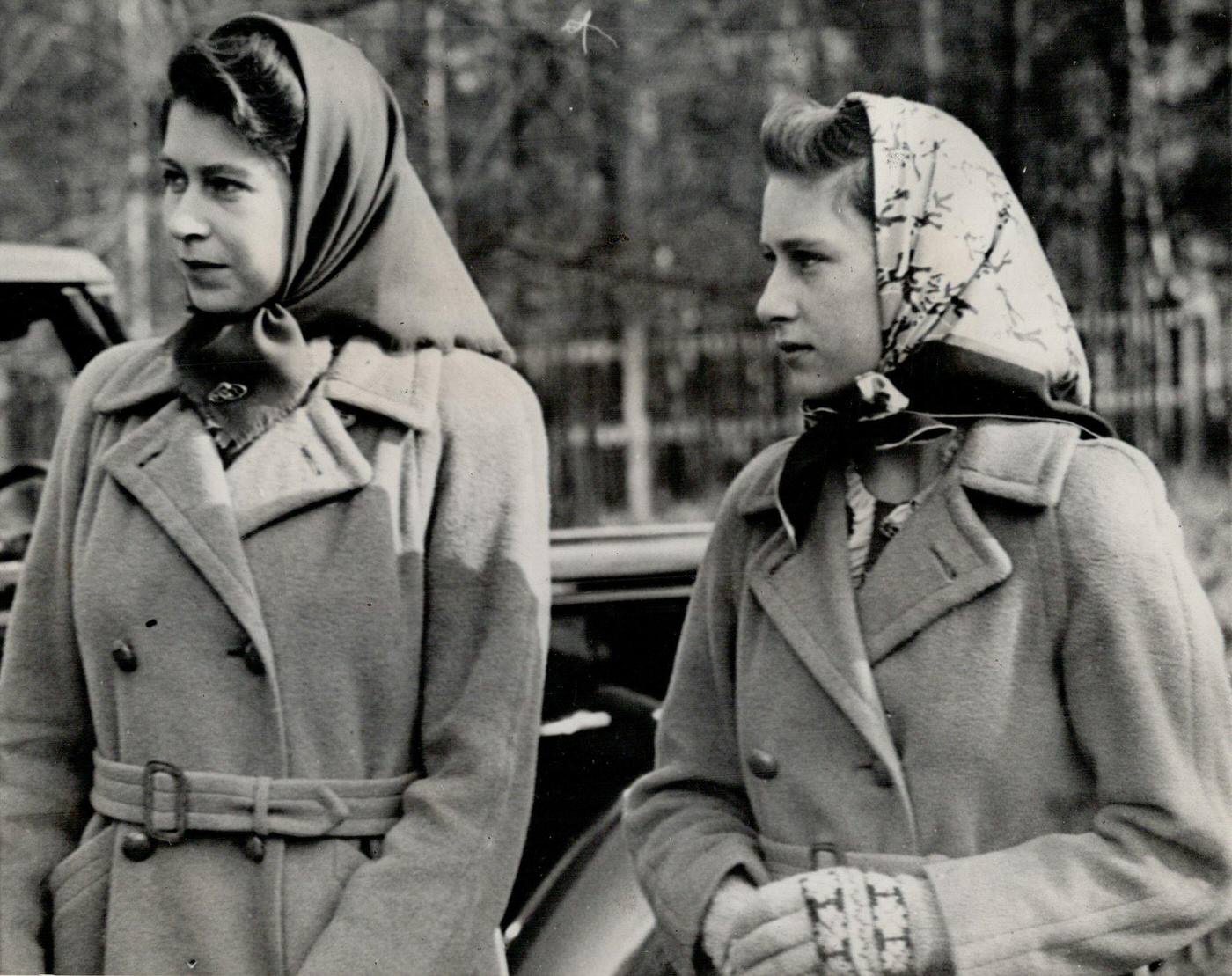 Princess Elizabeth and Princess Margaret attend tree planting ceremonies at Windsor Great Park, 1945