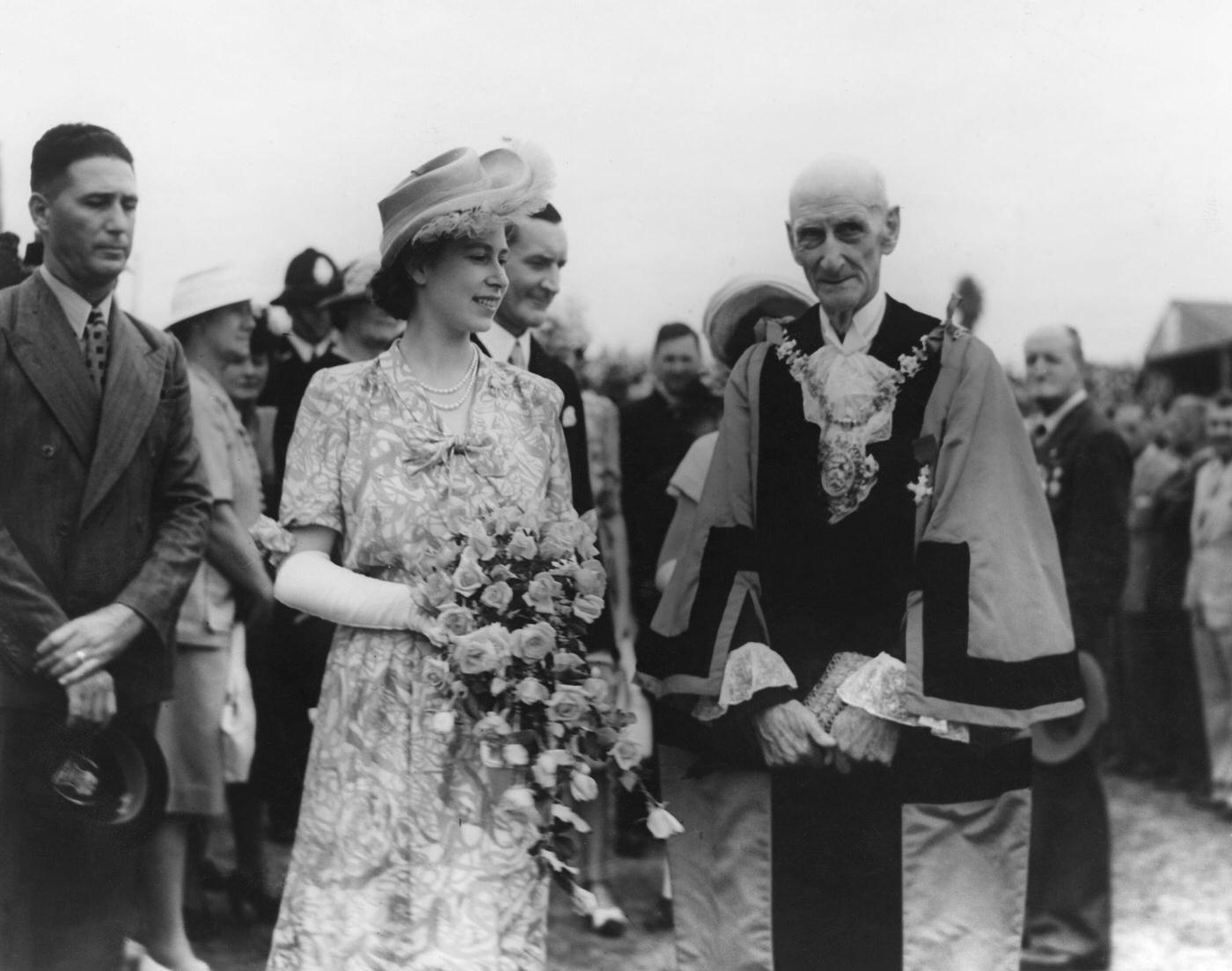 Princess Elizabeth during her royal tour of South Africa, 1947.