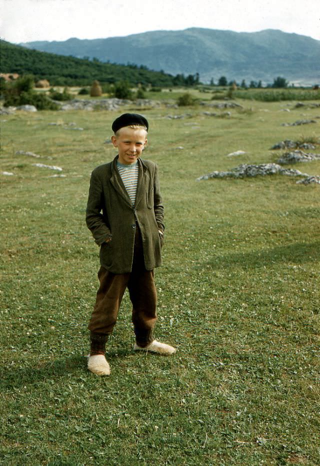 Young shepherd in Croatia, Yugoslavia, 1960