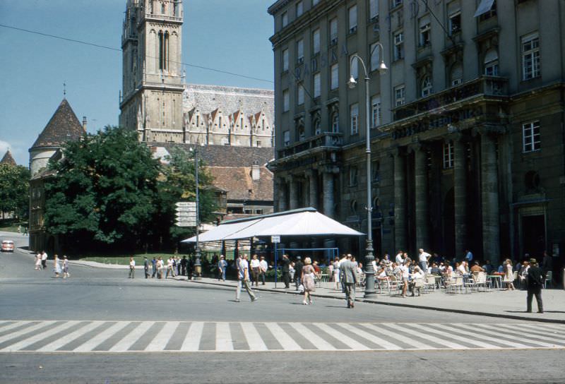 Ban Jelačić Square, Zagreb, Croatia, Yugoslavia, 1960