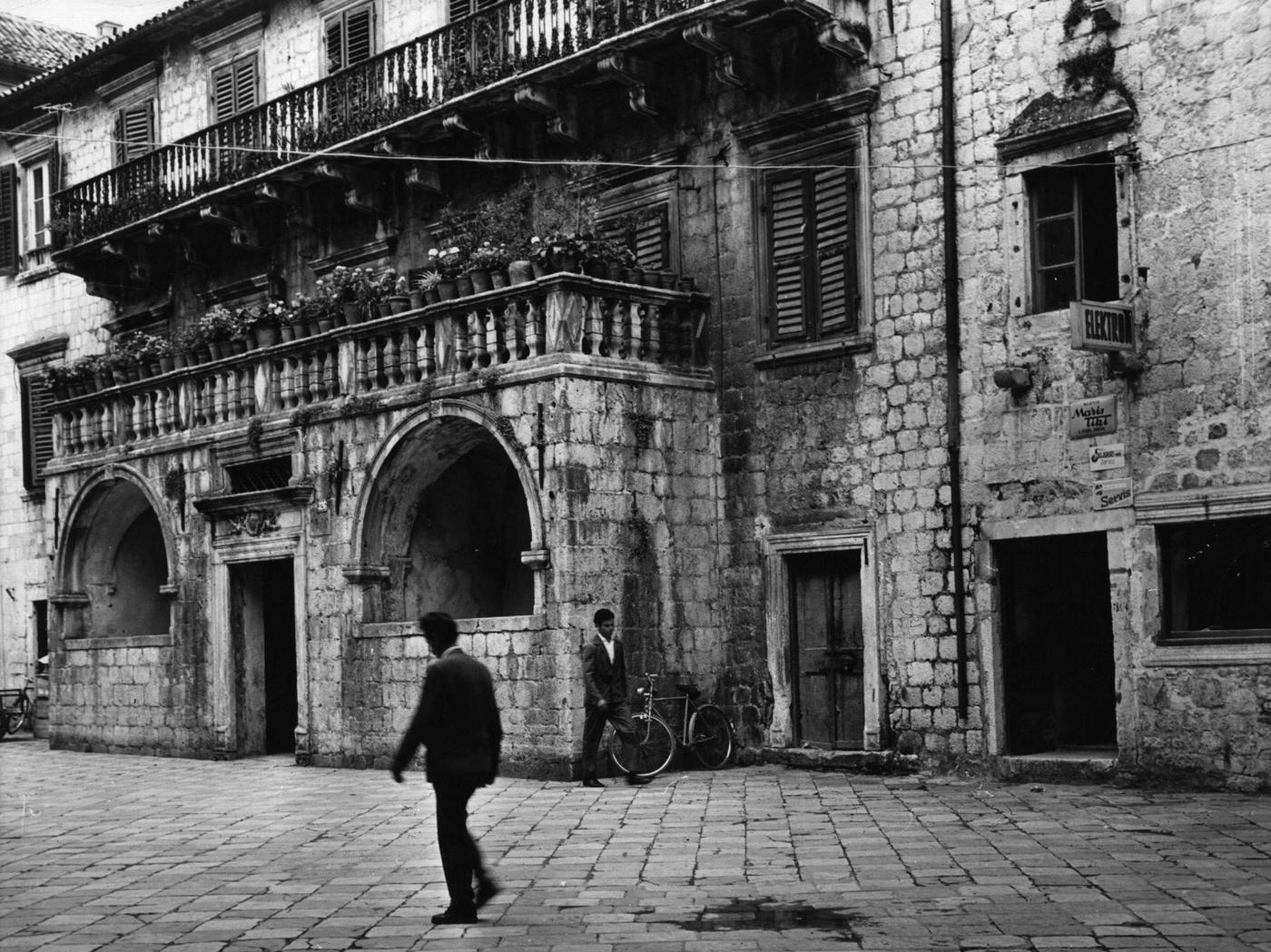 A 'patrician' house inside the city walls of Kotor, Montenegro, inspired by Venetian or Italian houses of the 16th century, 1965