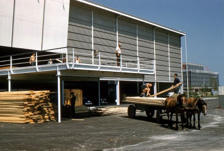 Building work, Zagreb Trade Fair, Croatia, Yugoslavia, 1960