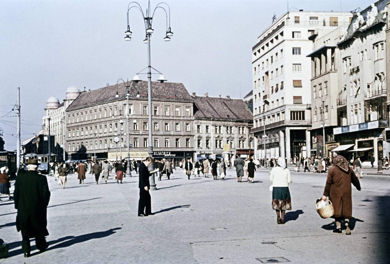 Zagreb, squares, 1960