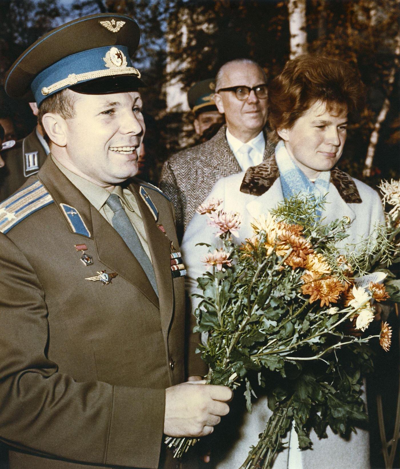 East Germany: Yuri Gagarin and Valentina Tereshkova on a visit to East Berlin, 1963