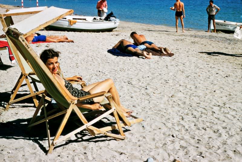 On the beach at Palma, Majorca.