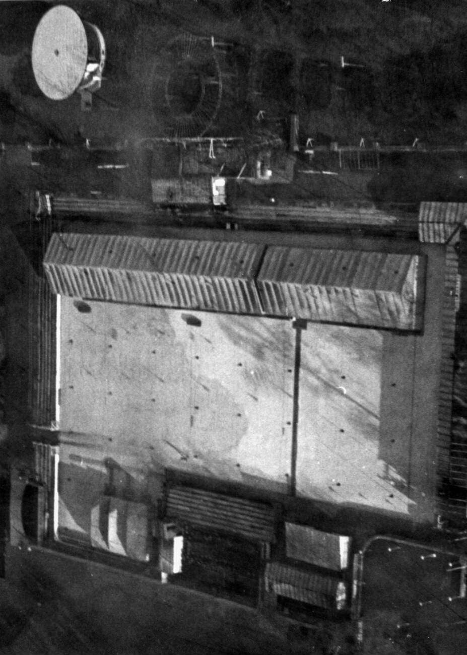 Tents used to store corpses during the North Sea Flood of 1962 in Hamburg, West Germany