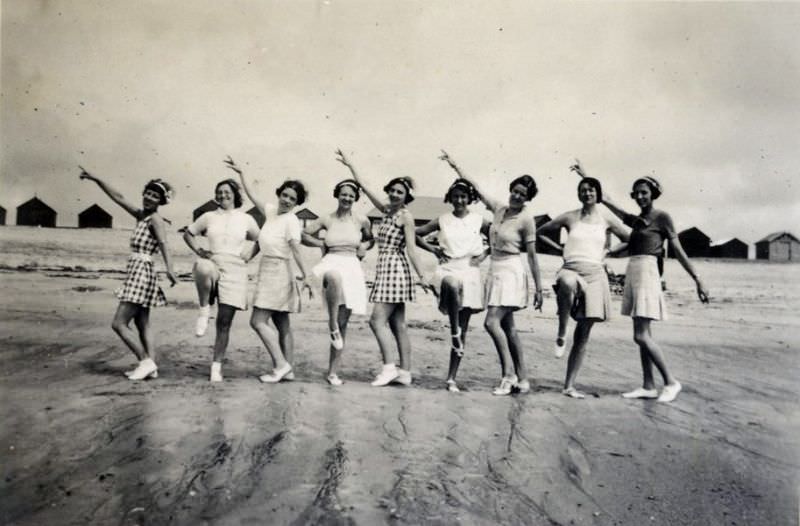 Reviving the Glamour: Vintage Found Photos of Cornwall's Dancing Girls in the 1930s