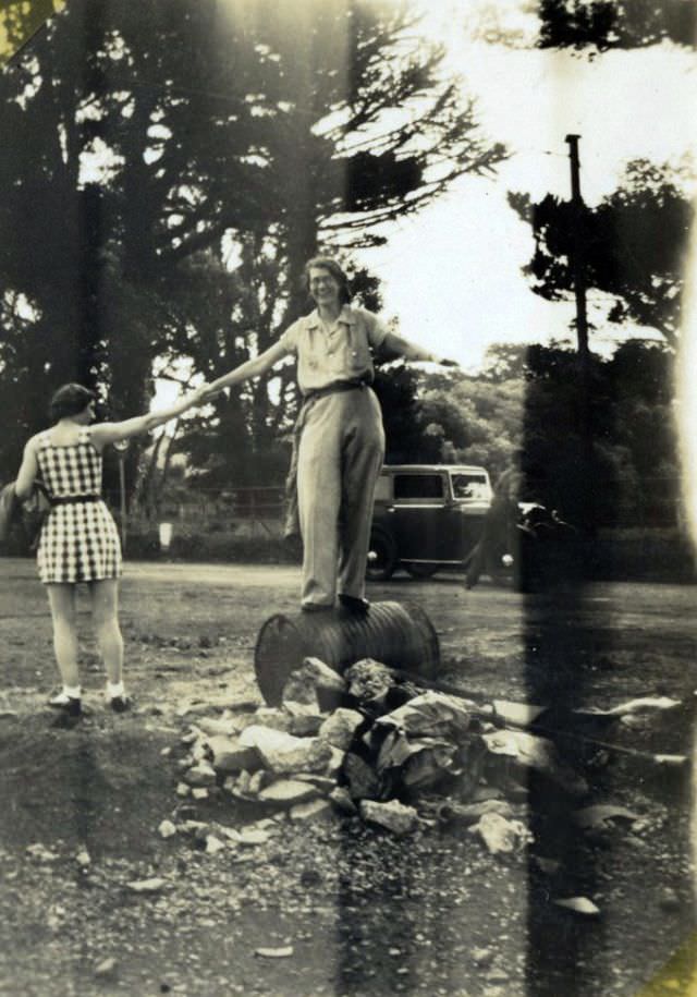 Reviving the Glamour: Vintage Found Photos of Cornwall's Dancing Girls in the 1930s