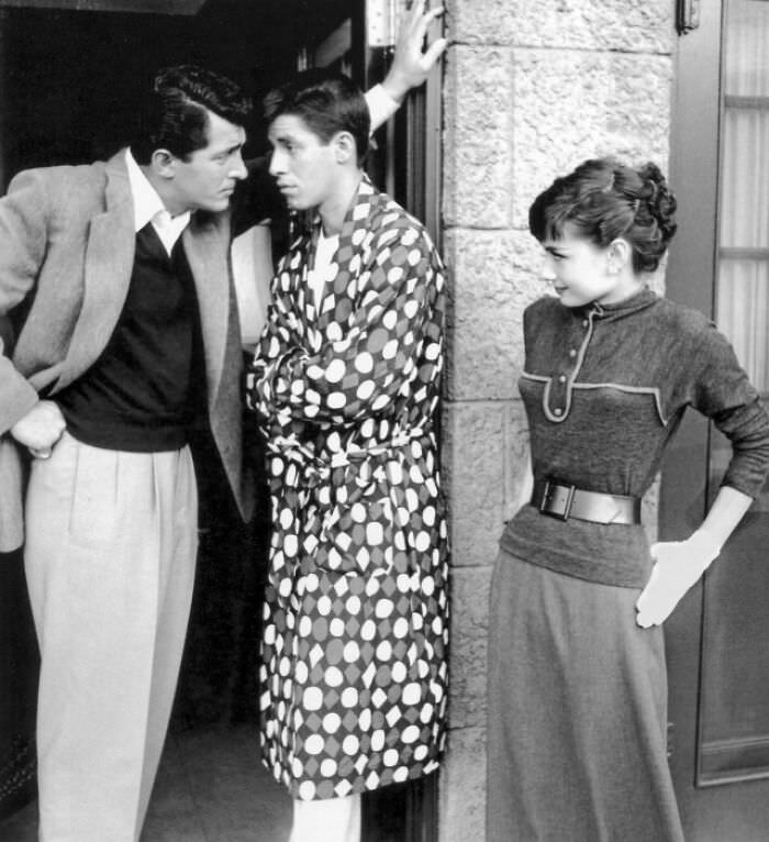 Audrey Hepburn, Dean Martin, and Jerry Lewis photographed by Bob Willoughby, 1953