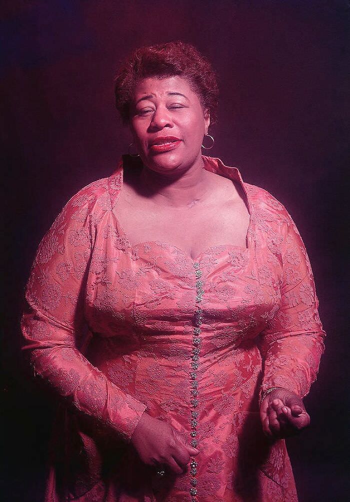 Jazz singer Ella Fitzgerald, 1954