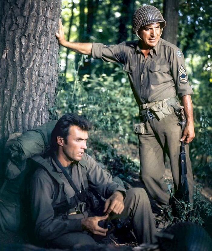 Clint Eastwood and Telly Savalas in the film "Kelly’s Heroes", 1970