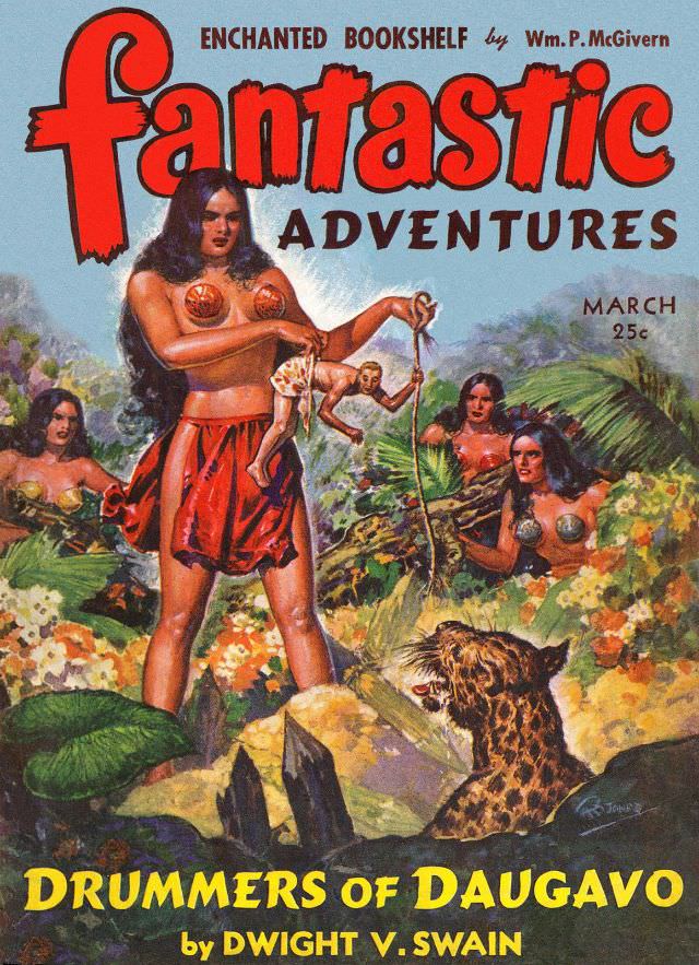 Fantastic Adventures cover, March 1943