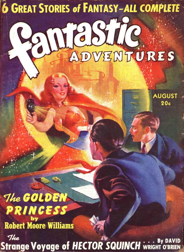 Fantastic Adventures cover, August 1940