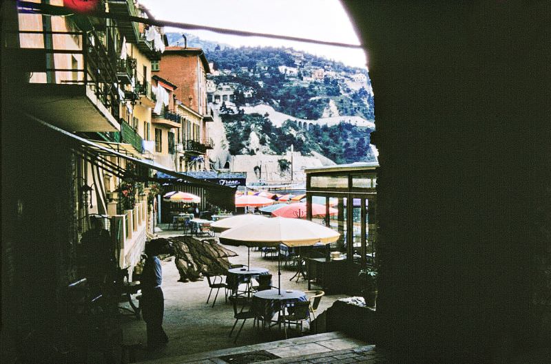 Northerly view from outside Hotel Welcome, Villefranche Sur Mer.