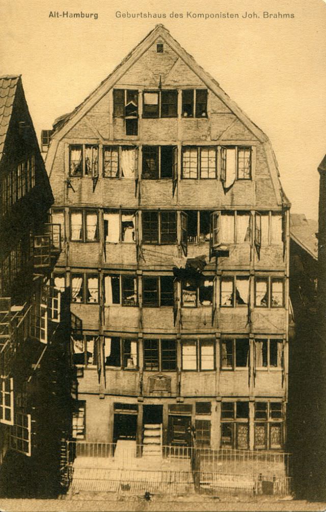 The birthplace of the composer Johannes Brahms (1833-1897), Hamburg
