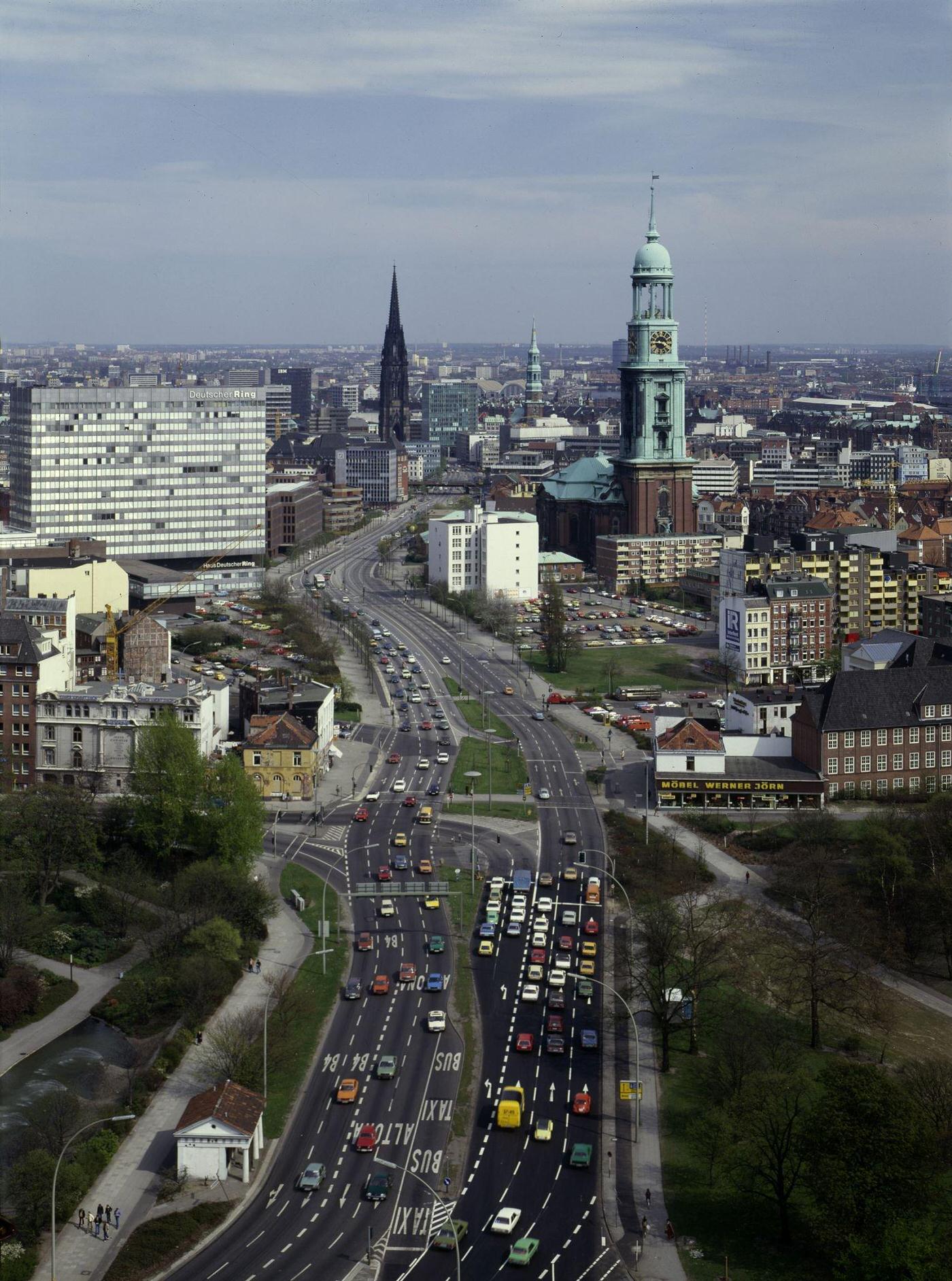View over Neustadt in Hamburg, Germany.
