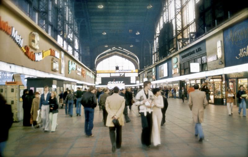 Hamburg Central Station, Hamburg, Germany, April 1976