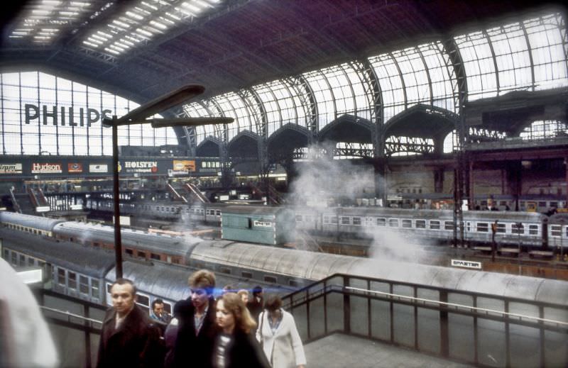 Hamburg Central Station, Hamburg, Germany, April 1976