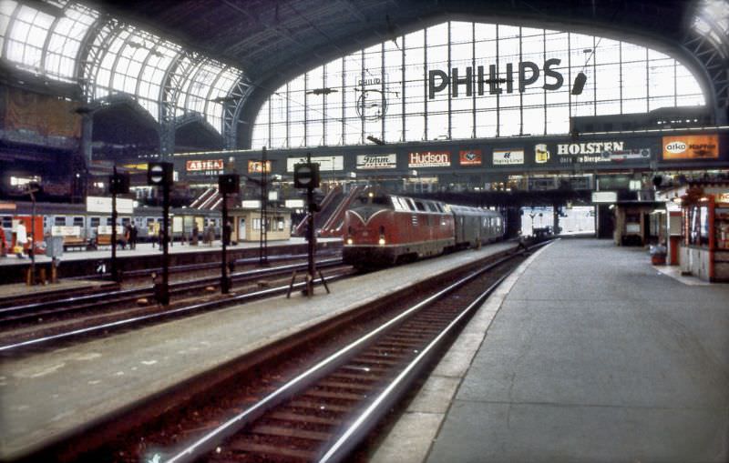 Hamburg Central Station, Hamburg, Germany, April 1976