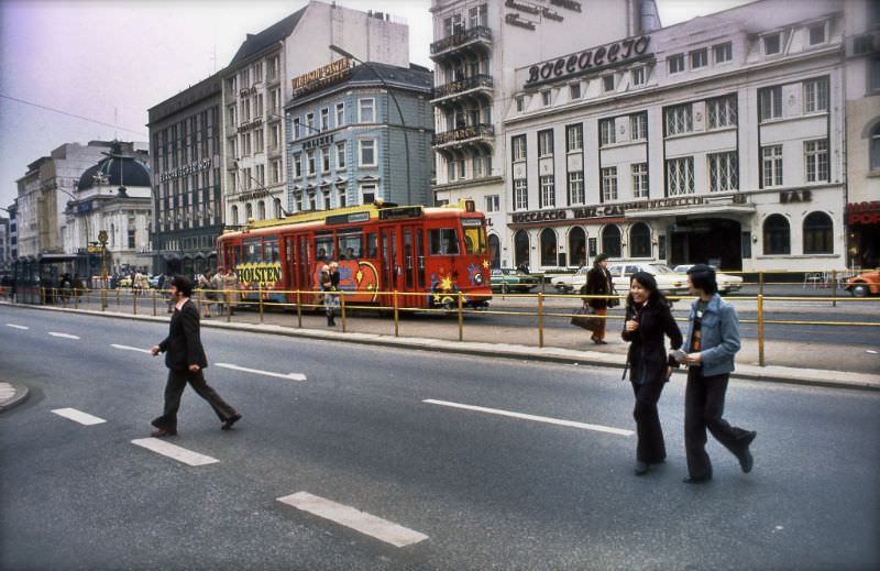 Hamburg Downtown, Germany, April 1976