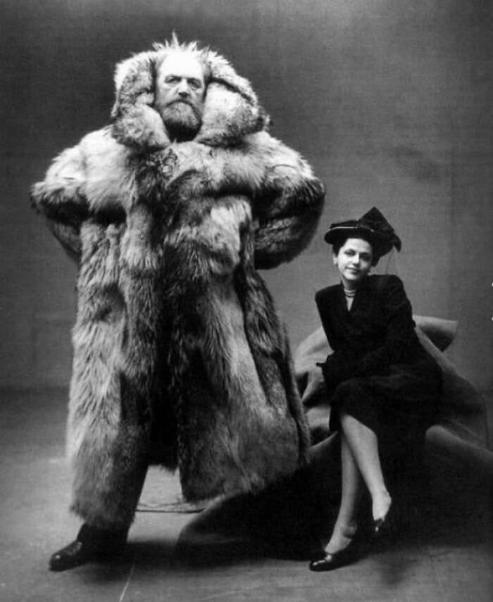 Arctic Explorer and His Polar Bear Coat