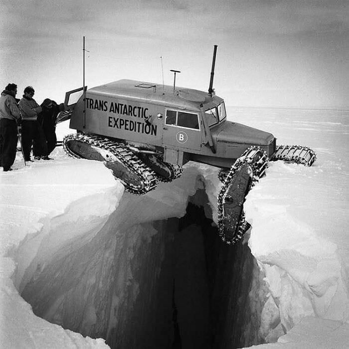 ucker Sno-Cat on a Risky Antarctic Journey