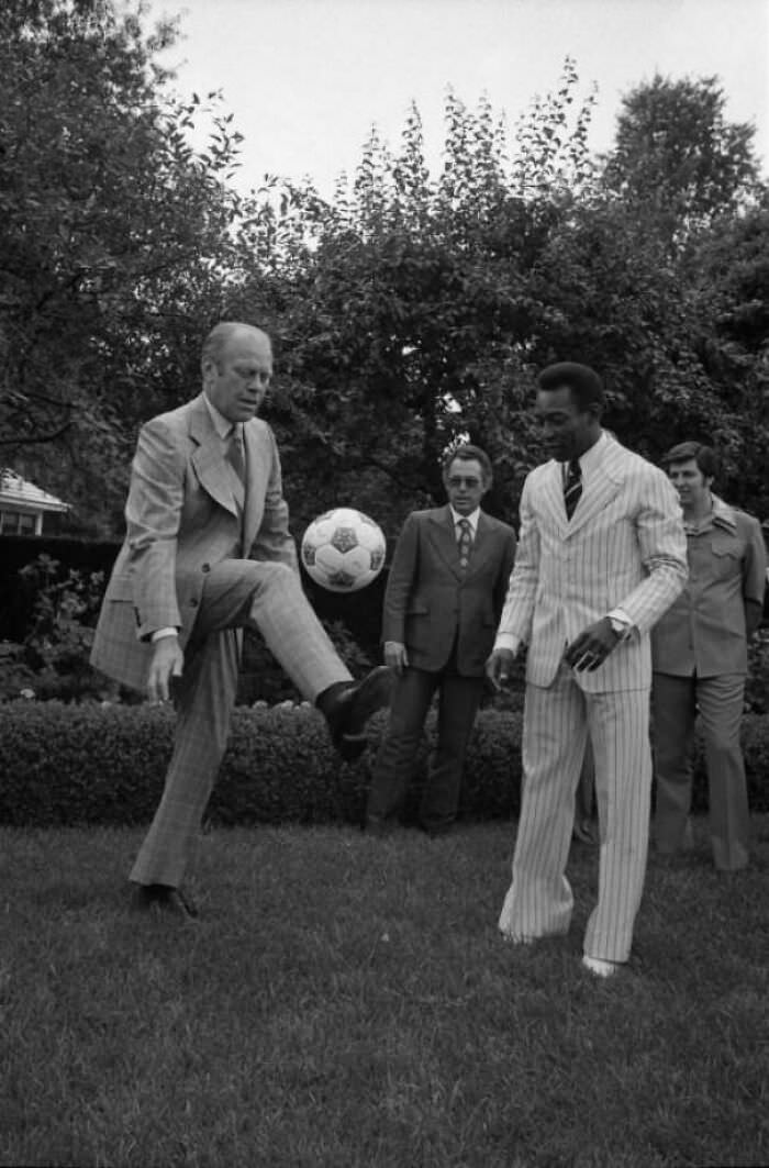 Presidential Penalty: Gerald Ford and Pele Kick it in the Rose Garden
