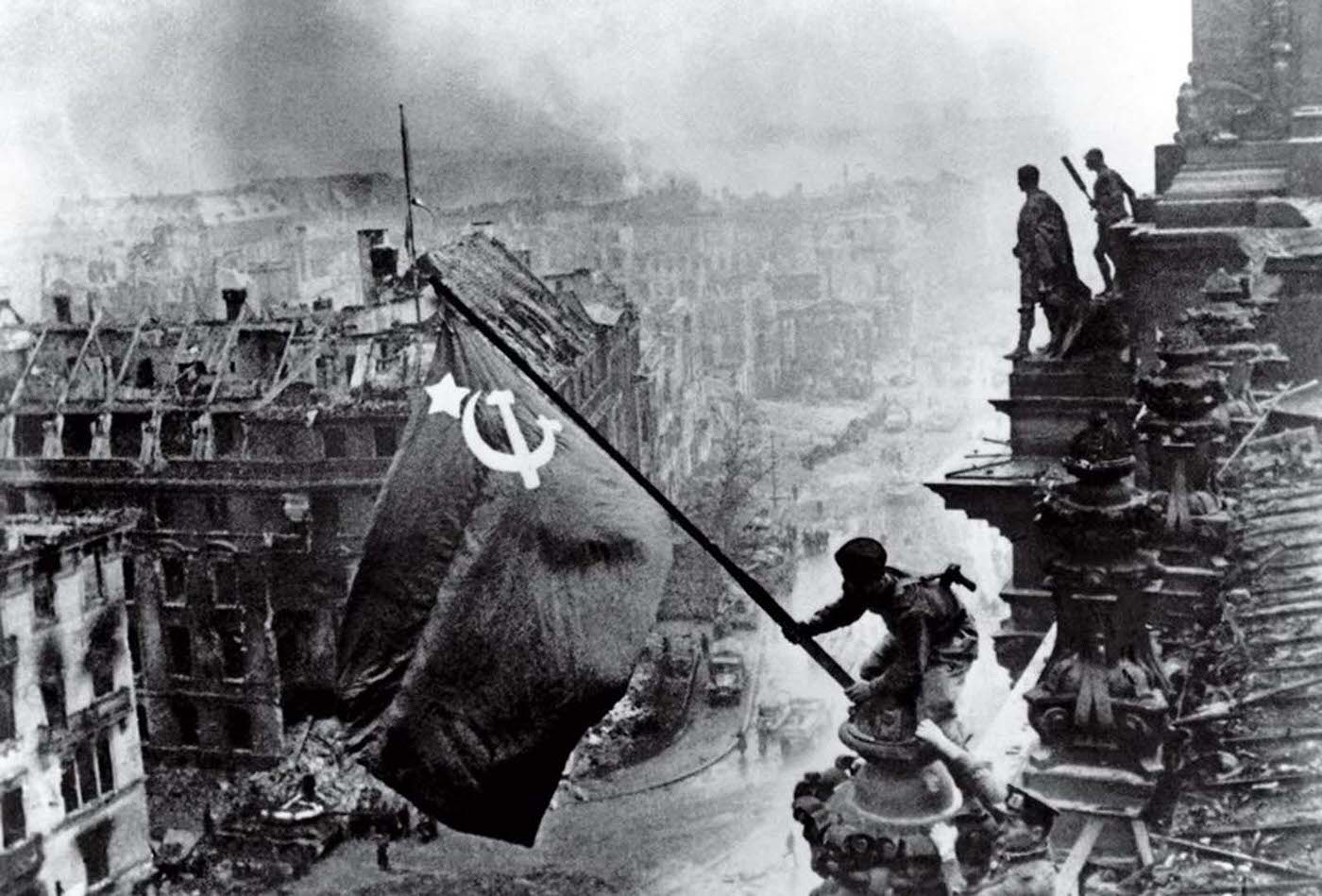 Raising a Flag Over the Reichstag, 1945