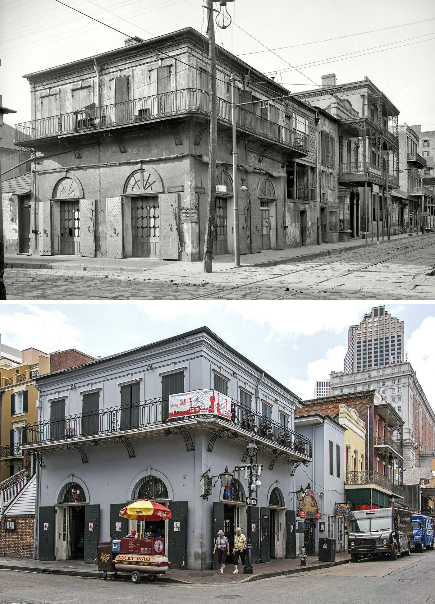 The Old Absinthe House, 1903 VS The Old Absinthe House, 2015