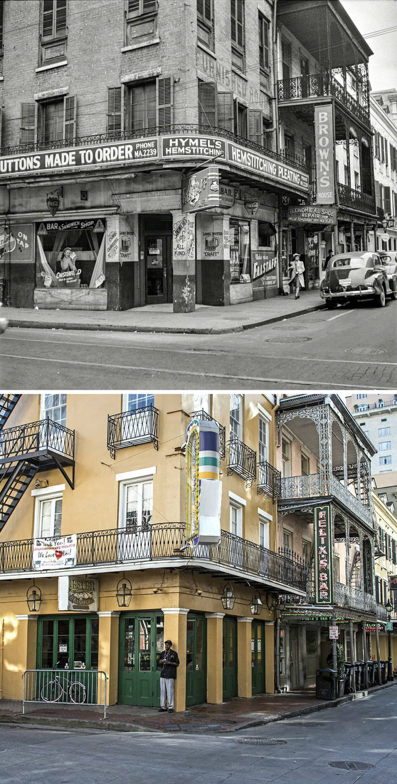 Bourbon and Iberville, 1941 VS Bourbon and Iberville, 2015