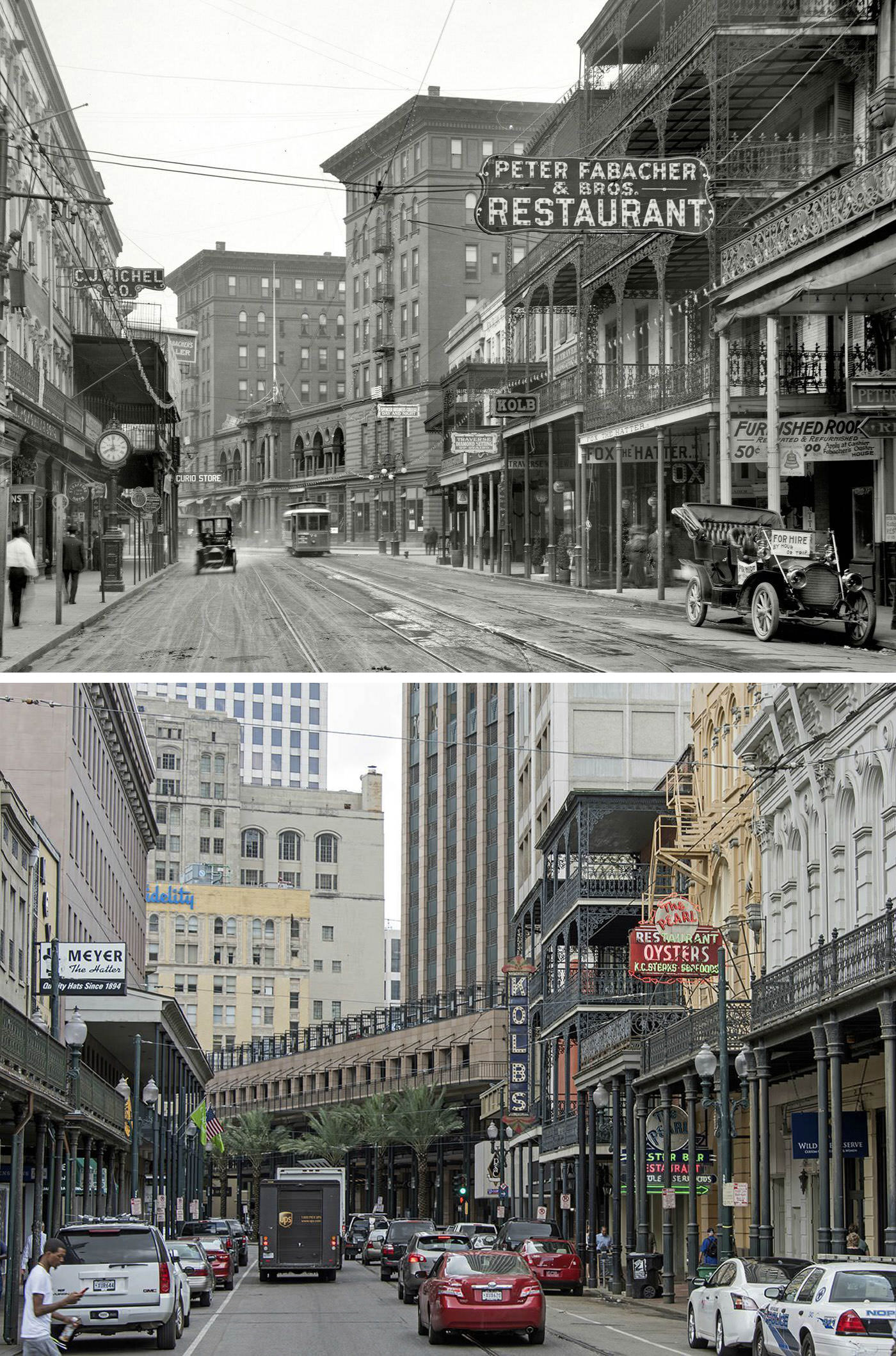 Canal and St. Charles, 1937 VS Canal and St. Charles, 2015