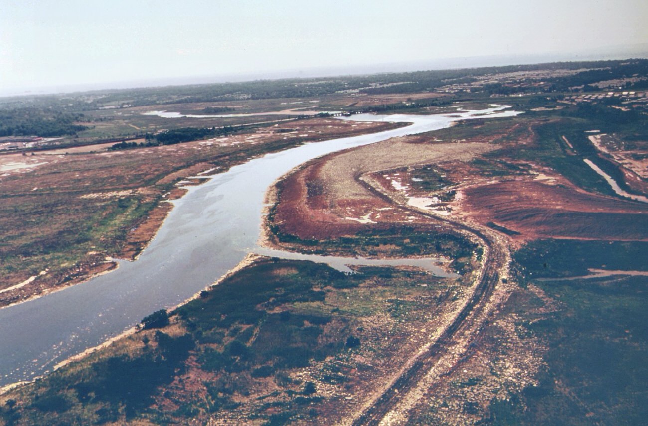 Destruction of wetlands at staten island, new york. Lands adjacent to the bight, rivers flowing into it, and bays and estuaries edging it have direct impact upon the environment of the coastal waters.