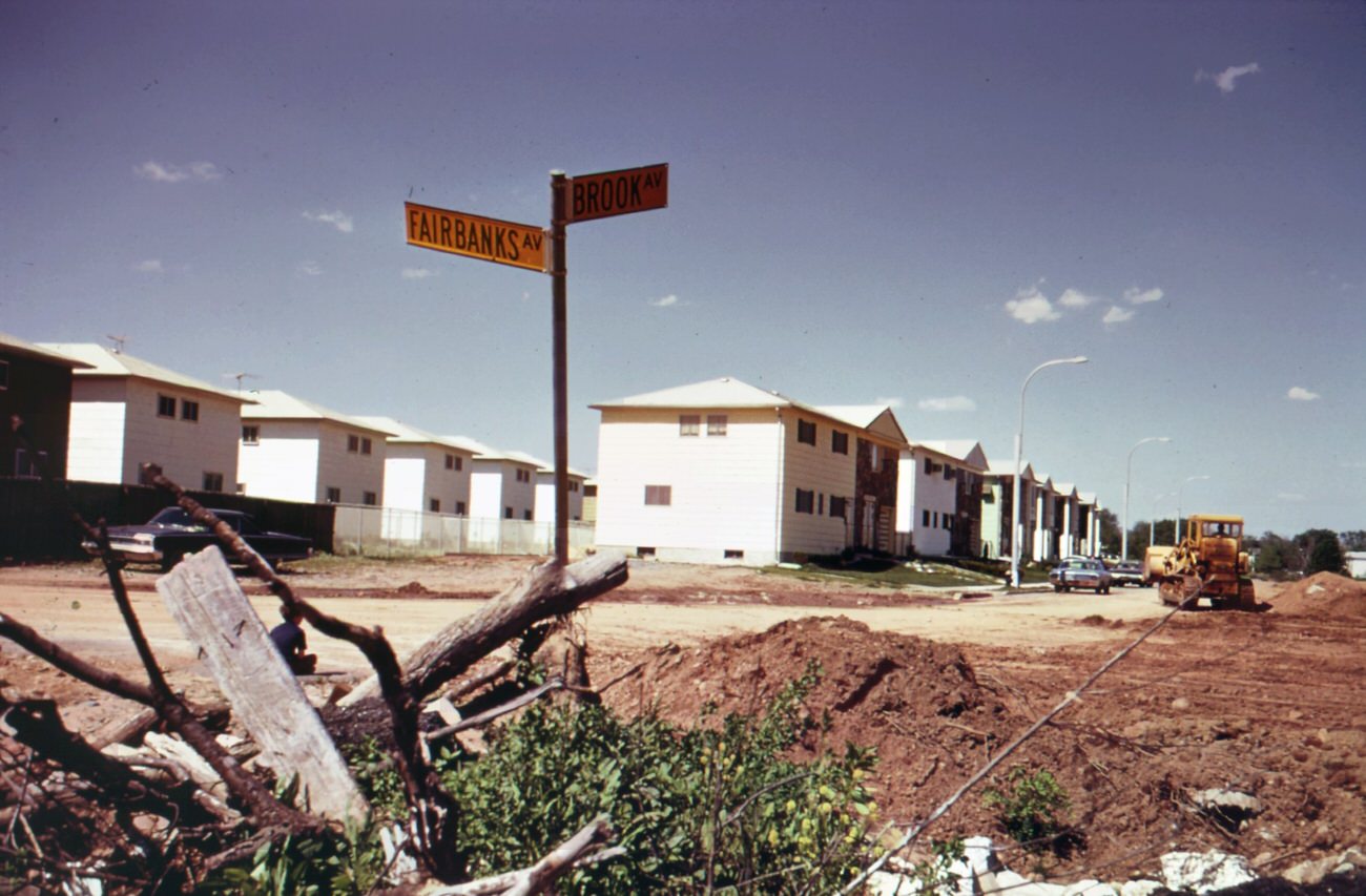 Housing development in great kills area on staten island, 1970s
